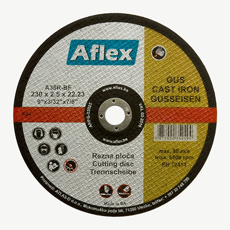 Rezna ploca 230x2.5x22.2mm GUS  C36R-BF (Aflex)